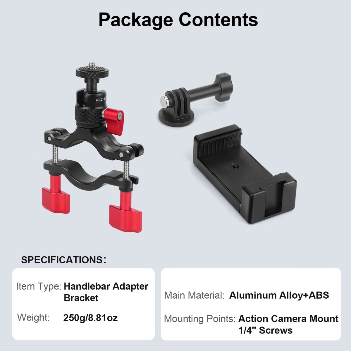 360° Rotatable Handlebar Mount – Universal Compatibility for Phones, GoPro & More - CAME - TV