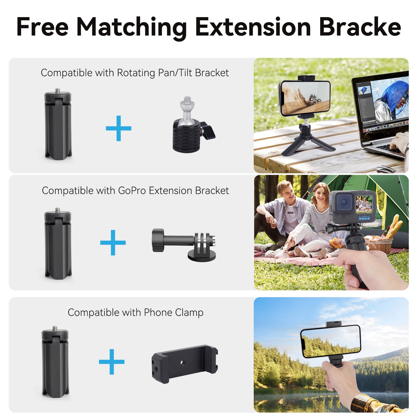 Mechrig Foldable Handle Bracket with Extension Mounts