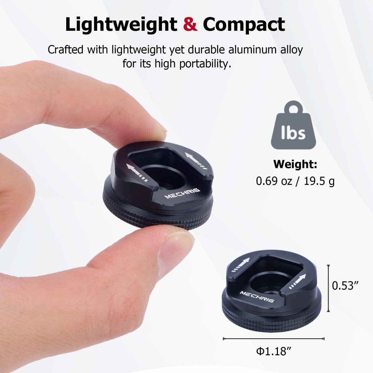 Mechrig 1/4" Screw Cold Shoe Adapter with Unidirectional Locking Design - CAME - TV