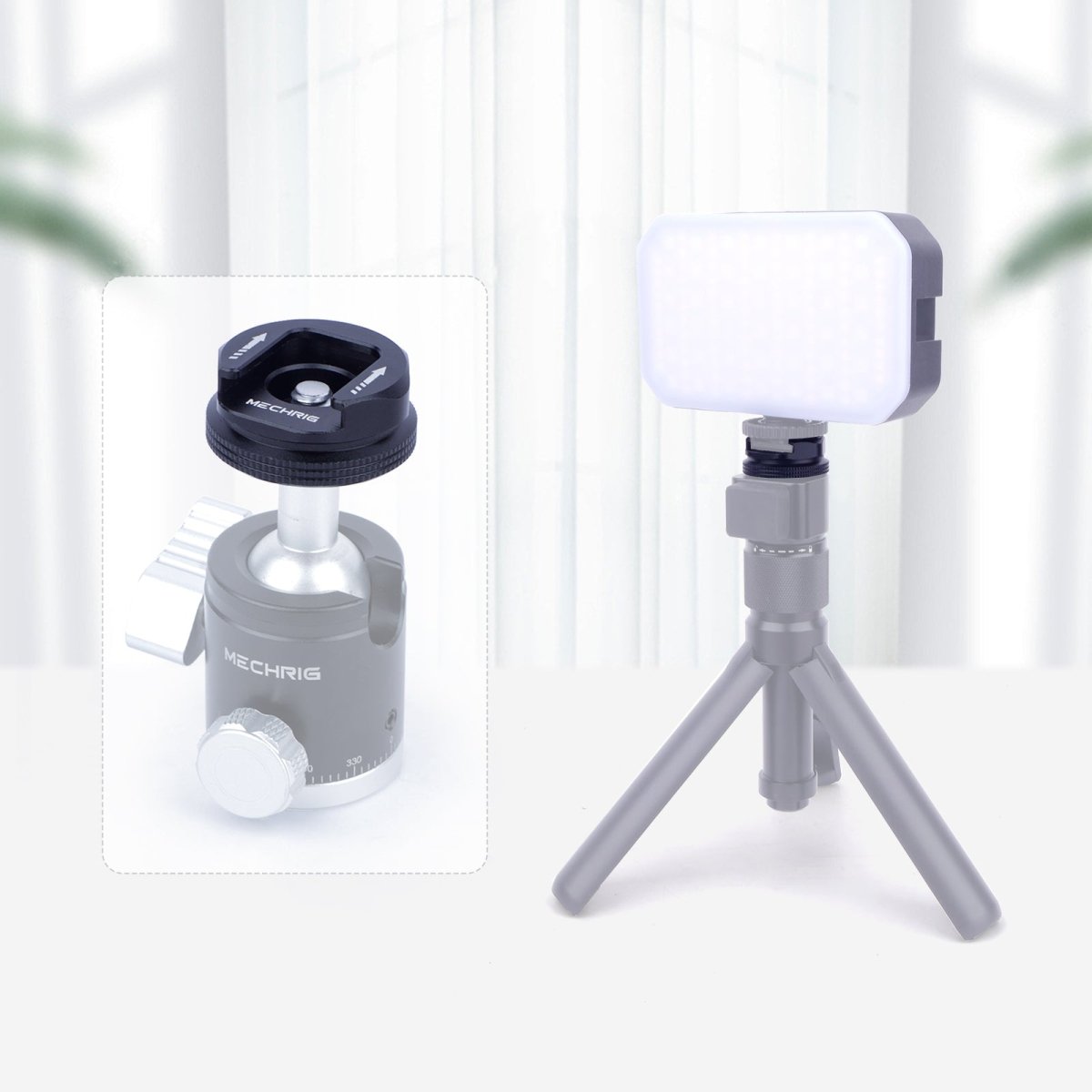 Mechrig 1/4" Screw Cold Shoe Adapter with Unidirectional Locking Design - CAME - TV