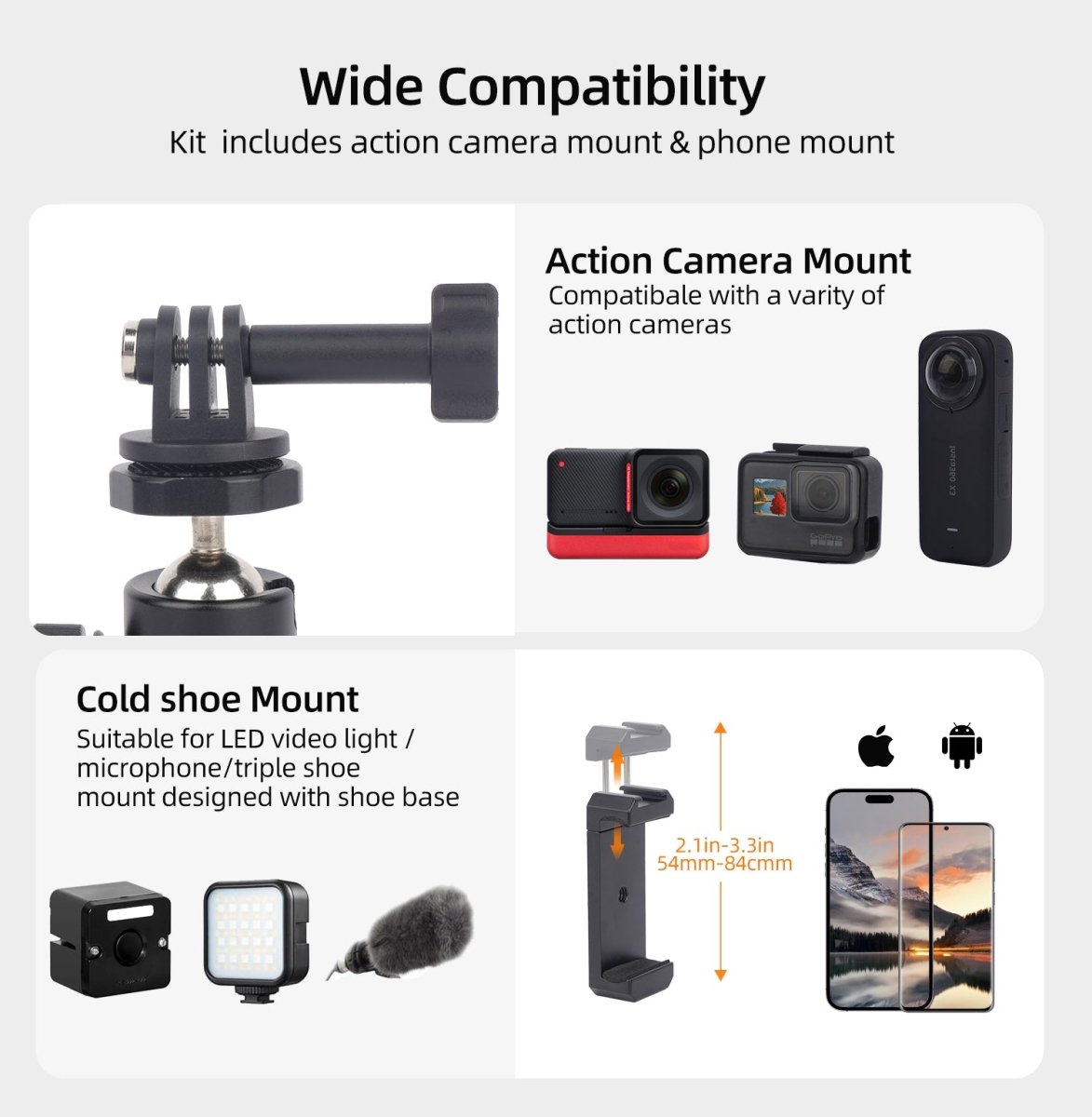 Mechrig 360° Ball Head High Magnet Base for Multi - Device - CAME - TV