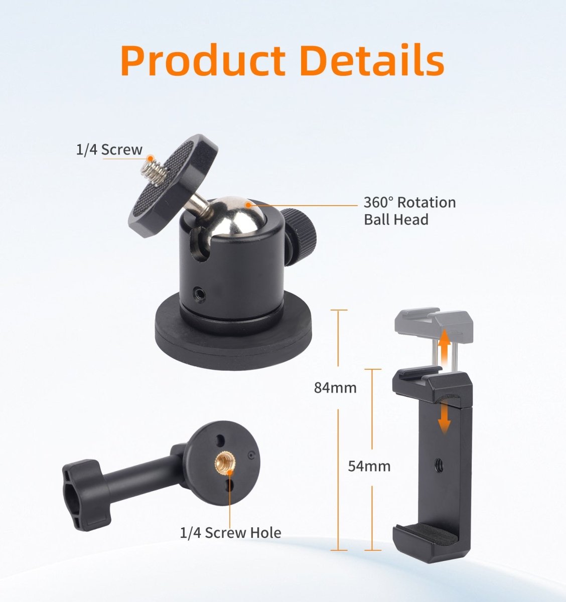 Mechrig 360° Ball Head High Magnet Base for Multi - Device - CAME - TV