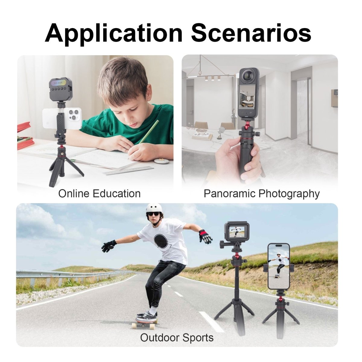 Mechrig 360° Rotation 3 - Section Telescopic Tripod - CAME - TV
