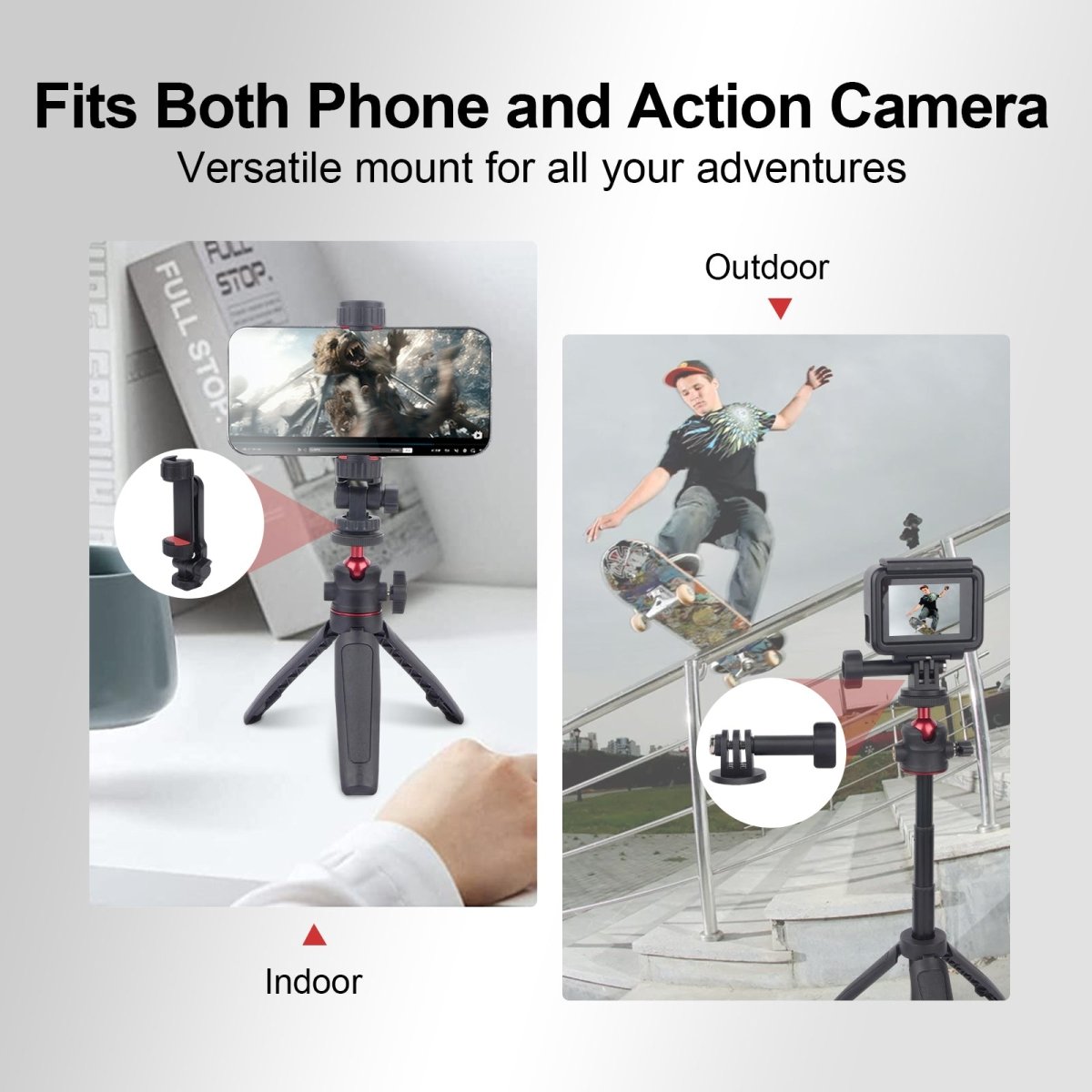 Mechrig 360° Rotation 3 - Section Telescopic Tripod - CAME - TV