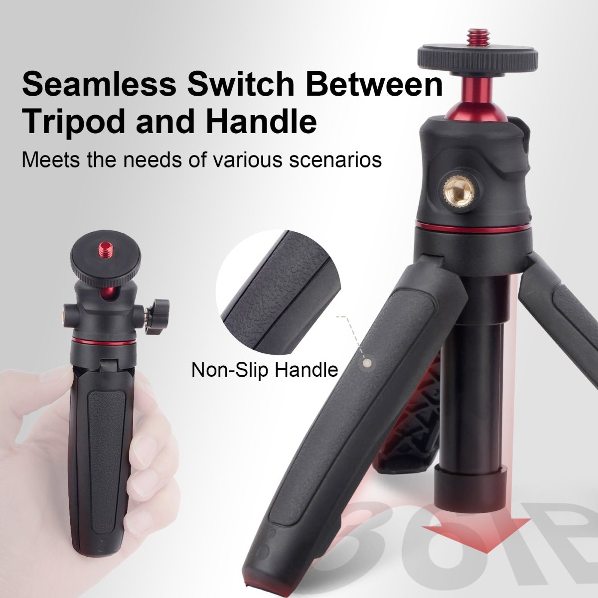 Mechrig 360° Rotation 3 - Section Telescopic Tripod - CAME - TV
