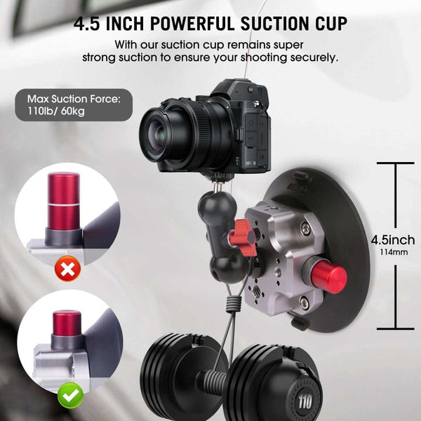 Mechrig Suction Cup Camera Mount with 1/4