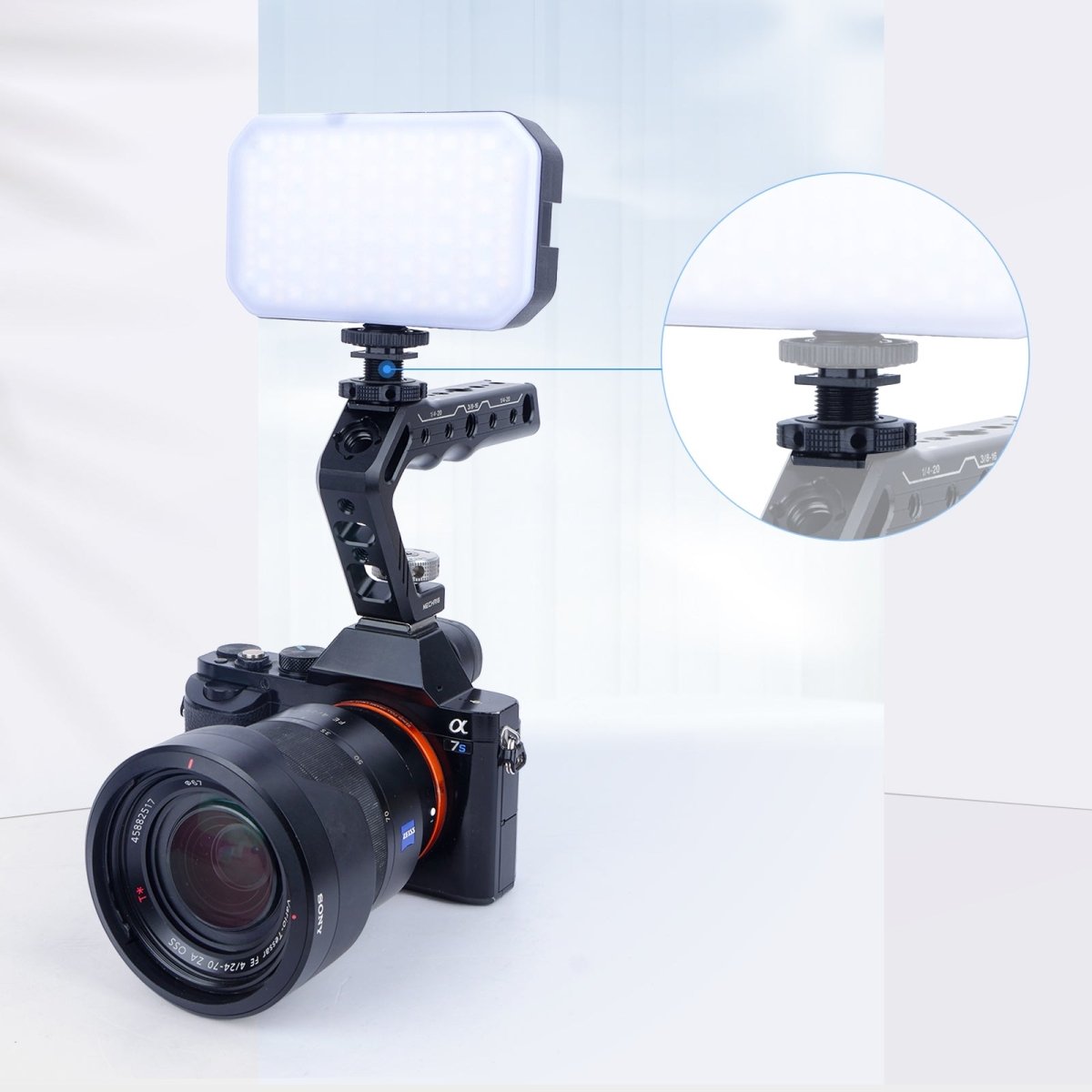 Mechrig Camera Adapter with Hot Shoe 3/8" and 1/4" Threaded Hole - CAME - TV