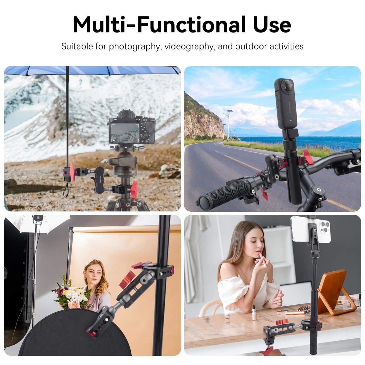 Mechrig Dual Super Clamp Mount with Dual Ball Magic Arm Kit - CAME - TV