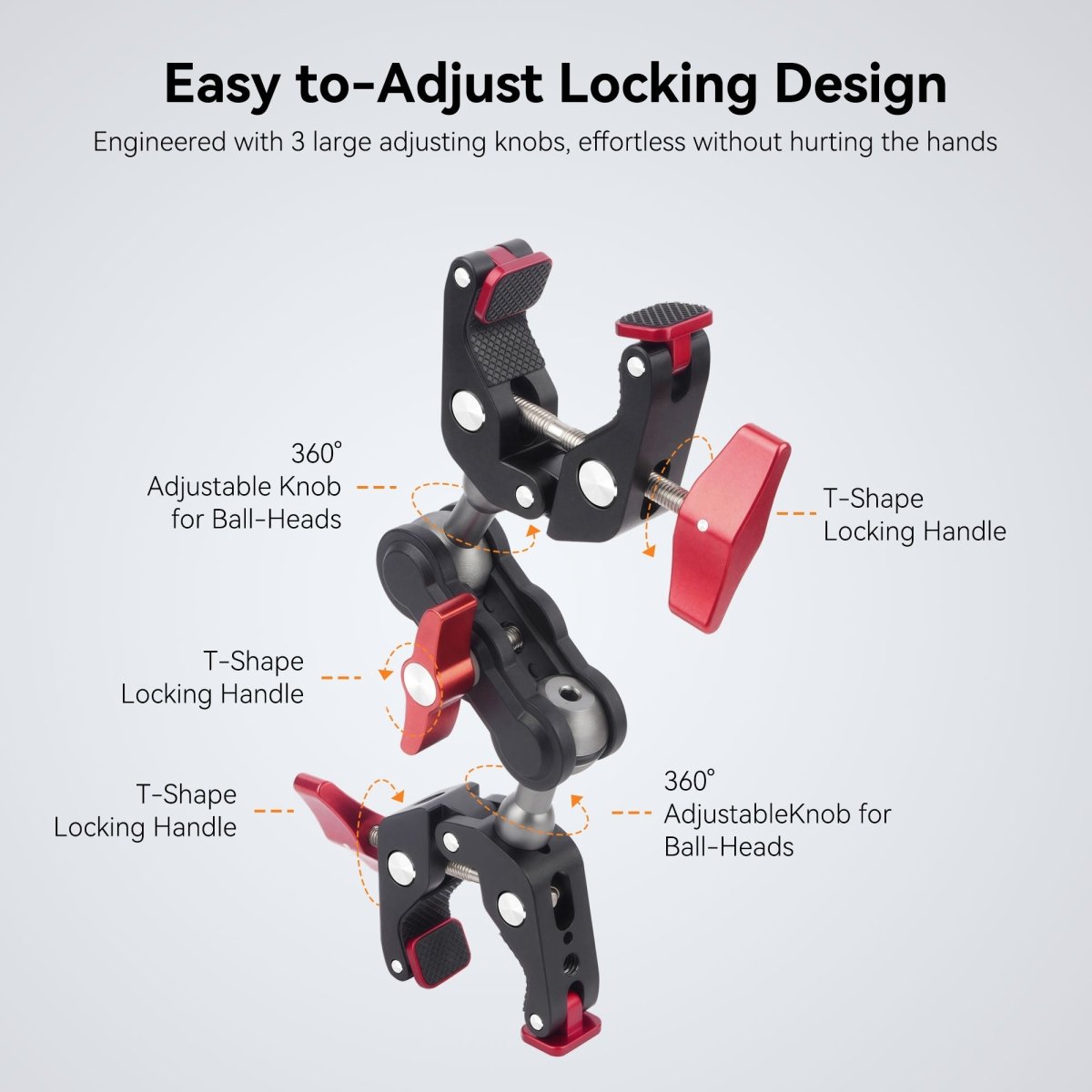 Mechrig Dual Super Clamp Mount with Dual Ball Magic Arm Kit - CAME - TV