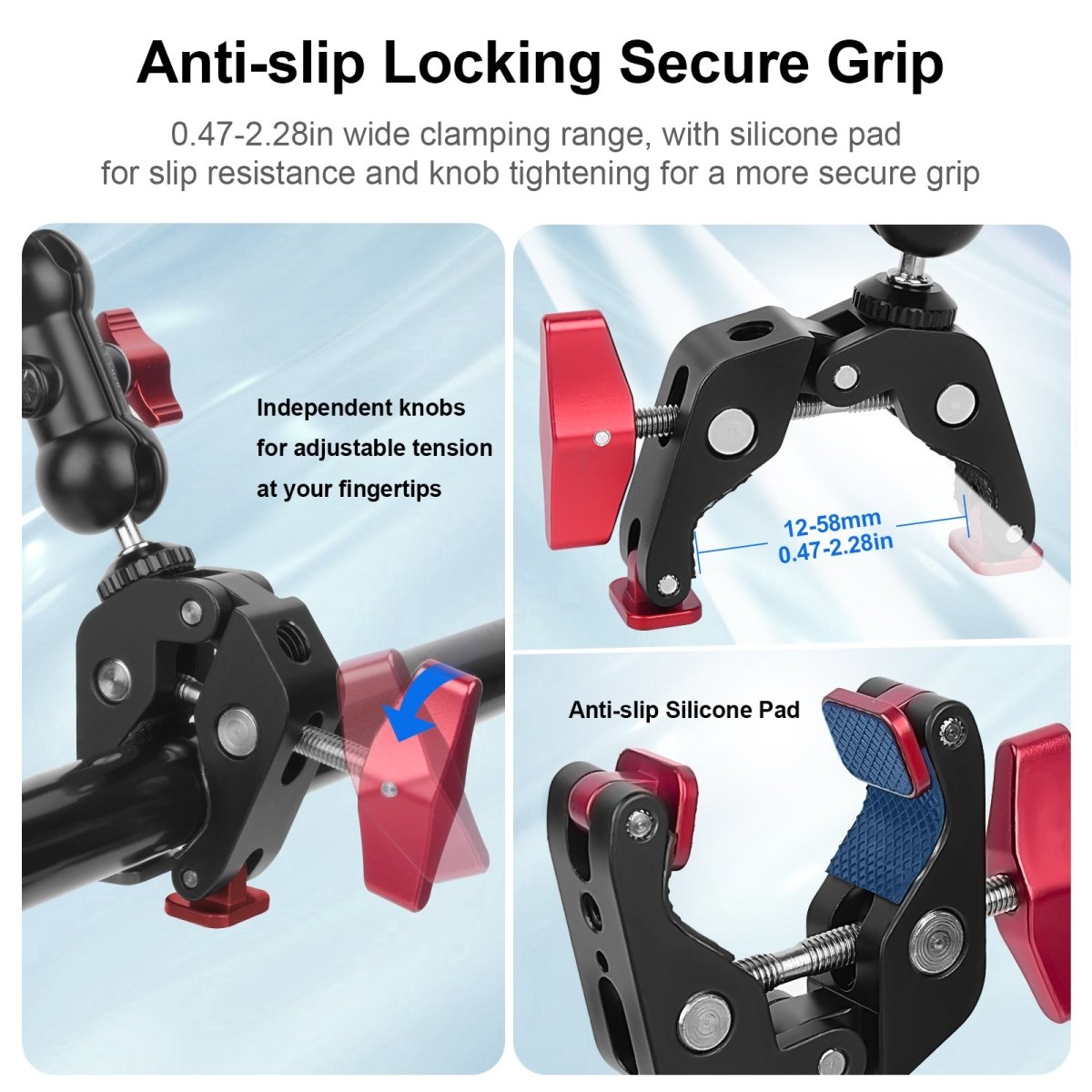 Mechrig Super Clamp Kit with Dual 360°Ball Heads for Action Cameras & Phones - CAME - TV