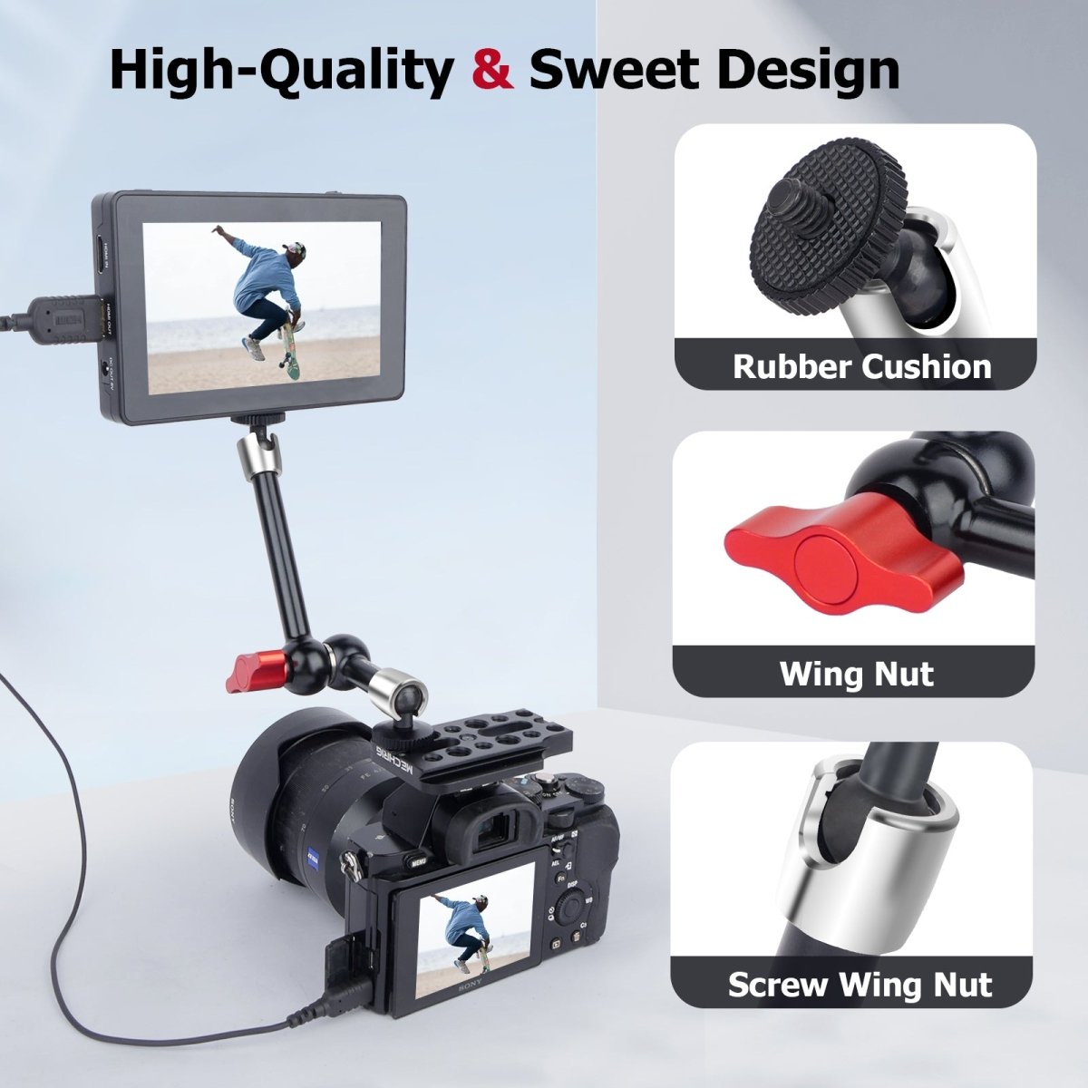 Mechrig Universal 360° Rotation 9" Stainless Steel Magic Arm - CAME - TV