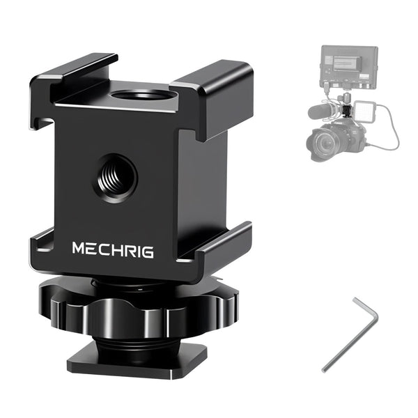 Mechrig Triple Cold Shoe Camera Expansion Mount Base – CAME-TV