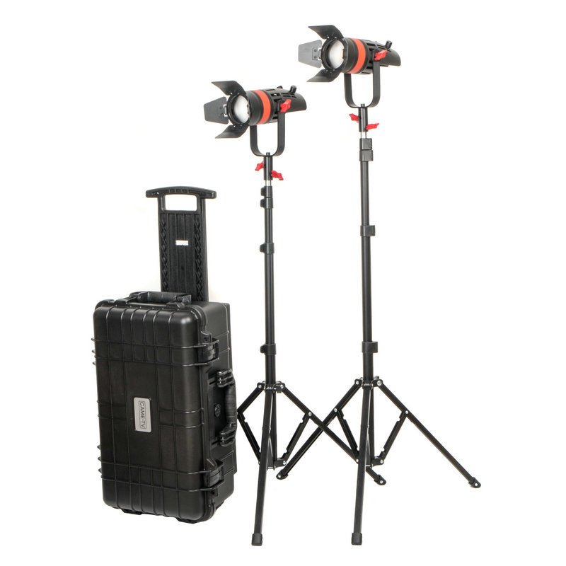 CAME-TV 2X Kit Q-55W Boltzen 55w MARK II High Output Fresnel Focusable LED Daylight 21000 Lux@1m - CAME-TV