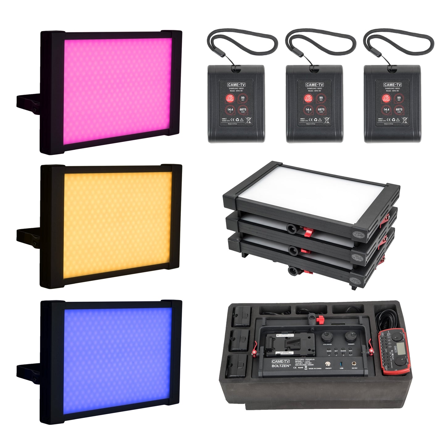 CAME-TV Boltzen Perseus RGBDT 55W SMD Soft Travel Lights That Are Stackable And Ready to Fly - CAME-TV