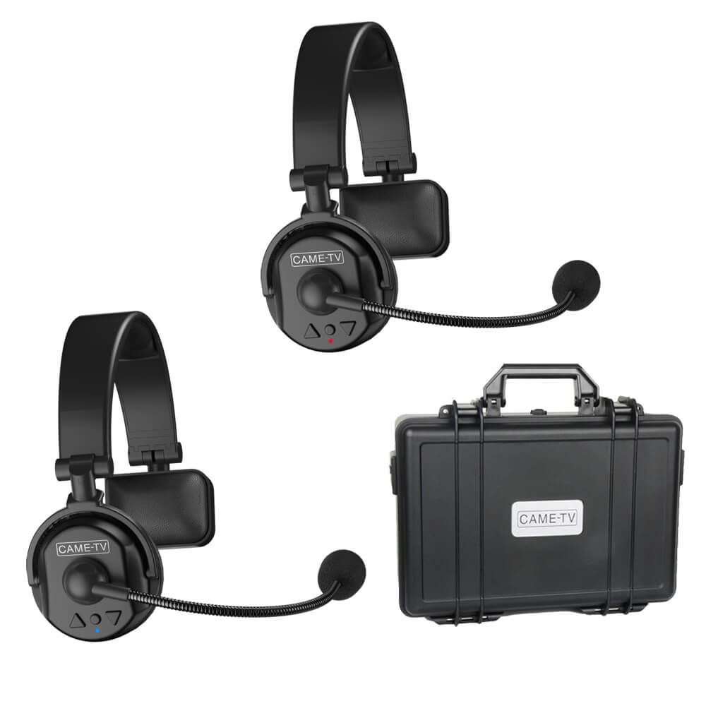 CAME-TV WAERO Duplex Digital Wireless Intercom Headset Communication System with Hardcase 2 Pack - CAME-TV