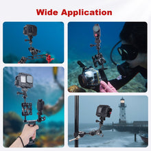 1 - Inch Ball Head Camera Mount Adapter with Dual Screw Holes - Aluminum Alloy Universal Clamp for DSLR, GoPr0, Insta360 Underwater - CAME - TV