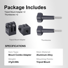 1/4 Tripod Adapter Compatible with Gopro, Aluminum Camera 1/4 - 20 Tripod Mount Adapter Compatible with Gopro Hero 11,10, 9, 8, 7, 6, 5, 4, 3+, 3, 2, 1, DJI OSMO Action and More (2 Pack) - CAME - TV