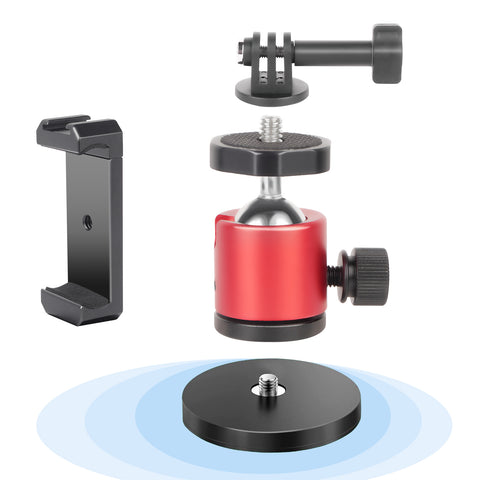 Mechrig Strong Magnetic Camera Mount with 360° Rotation Ball Head for GoPro,DJI OSMO Action,Action Camera and Smartphones