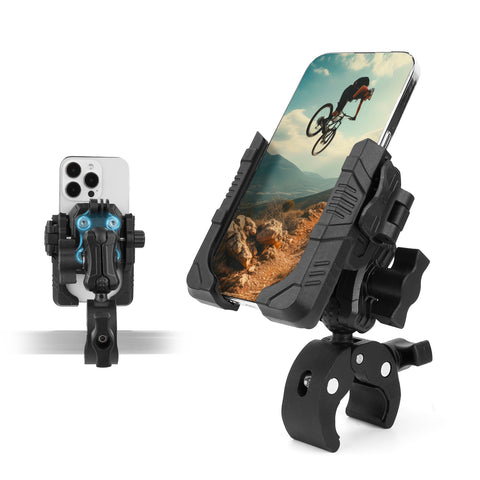 Mechrig Super Clamp Motorcycle Phone Mount with Action Camera Stand