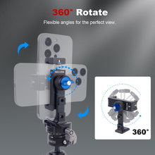 360 Rotation Aluminum Alloy Phone Mount Clamp with Cold Shoe & Arca Plate - Universal Horizontal/Vertical Holder for iPhone Samsung Vlog Live Streaming Camera Accessories - CAME - TV