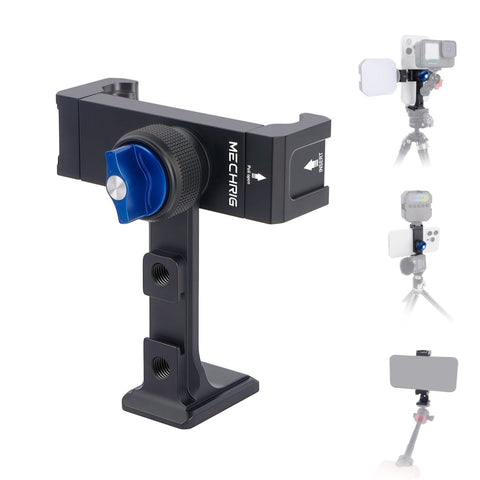 360 Rotation Aluminum Alloy Phone Mount Clamp with Cold Shoe & Arca Plate - Universal Horizontal/Vertical Holder for iPhone Samsung Vlog Live Streaming Camera Accessories - CAME - TV