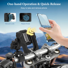 Mechrig Super Clamp Motorcycle Phone Mount with Action Camera Stand