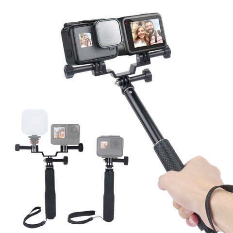 Mechrig Dual-Camera Selfie Stick with Modular Mount & Telescopic Handle