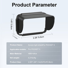 Mechrig DJI Pocket 3 Ultra-Light Sunshade – Quick-Release, Glare-Free