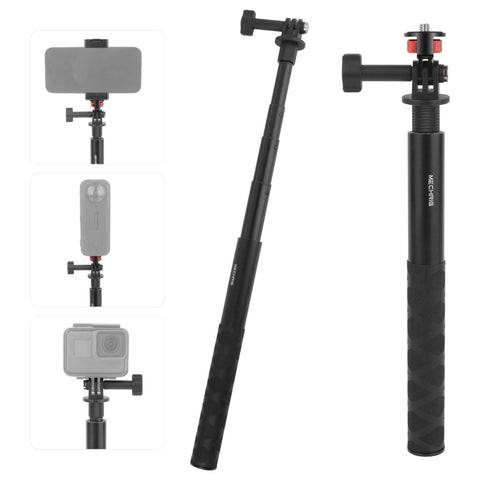 7 - Section Retractable Selfie Stick Kit with Gopro Mount, 1/4