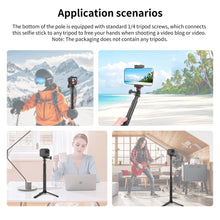 7 - Section Retractable Selfie Stick Kit with Gopro Mount, 1/4