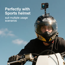 Aluminum Alloy Curved Extension Arm Mount Helmet Mount for GoPro Hero 12/11/10/9/8/7/6/5 Black, DJI Osmo Action Cameras