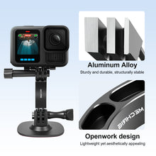 Aluminum Alloy Curved Extension Arm Mount Helmet Mount for GoPro Hero 12/11/10/9/8/7/6/5 Black, DJI Osmo Action Cameras