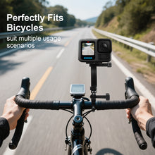 Aluminum Alloy Curved Extension Arm Mount Helmet Mount for GoPro Hero 12/11/10/9/8/7/6/5 Black, DJI Osmo Action Cameras
