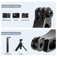 Aluminum Alloy Curved Extension Arm Mount Helmet Mount for GoPro Hero 12/11/10/9/8/7/6/5 Black, DJI Osmo Action Cameras