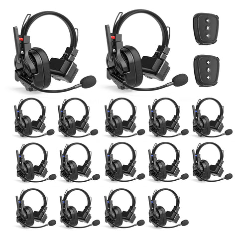 CAME-TV KUMINIK8 PRO 1.9GHz Full-Duplex Wireless Intercom Headset - 16 Headsets + 2 NANO