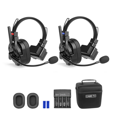 CAME-TV KUMINIK8 PRO 1.9GHz Full-Duplex Wireless Intercom Headset - 2 Pack