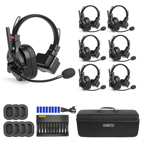 CAME-TV KUMINIK8 PRO 1.9GHz Full-Duplex Wireless Intercom Headset - 7 Pack