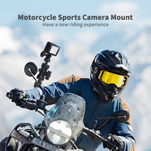 Mechrig Dual Ball Head Motorcycle Mirror Anti-theft Action Camera Mount