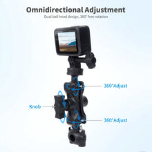 Mechrig Dual Ball Head Motorcycle Mirror Anti-theft Action Camera Mount