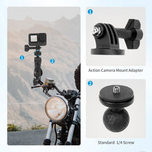 Mechrig Dual Ball Head Motorcycle Mirror Anti-theft Action Camera Mount