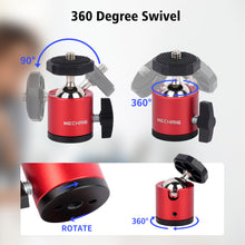 Mechrig Tripod Ball Head Base with 1/4 Screw 360° Rotation Aluminum Alloy with Positioning Hole