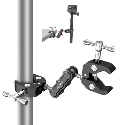 Mechrig 360° Adjustable Camera Clamp – Bike, Motorcycle & Tripod Mount