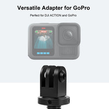 Action Camera Cold Shoe Mount Adapter Compatible with GoPro Accessories Go Pro DJI Insta360 AKASO, Metal 1/4