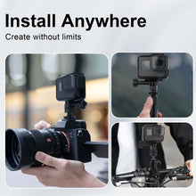 Action Camera Cold Shoe Mount Adapter Compatible with GoPro Accessories Go Pro DJI Insta360 AKASO, Metal 1/4