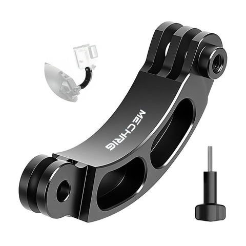 Aluminum Alloy Curved Extension Arm Mount Helmet Mount for GoPro Hero 12/11/10/9/8/7/6/5 Black, DJI Osmo Action Cameras - CAME - TV