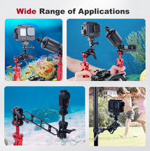 Butterfly Clip Mount with Dual Ball Heads - CNC Aluminum Alloy Spring - Loaded Open Clamp for Insta360/Gopr0 Cameras, LED Lights, Microphones - CAME - TV