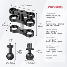 Butterfly Clip with Dual 1/4