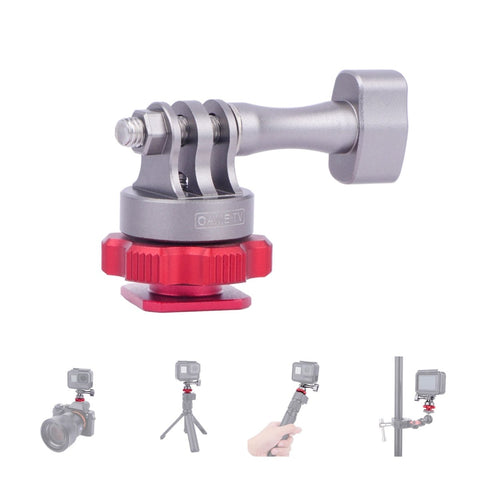 CAME - TV 360° Adjustable Multi - Mount Hot Shoe Adapter for GoPro - Titanium - CAME - TV