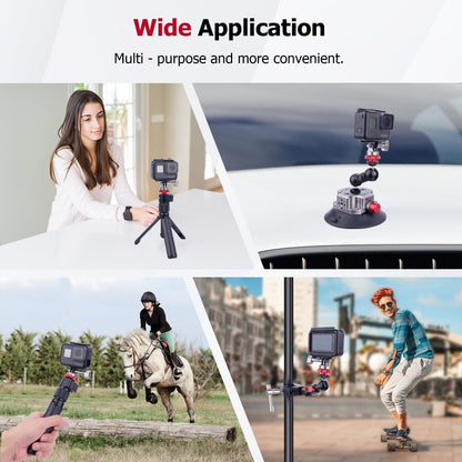 CAME - TV 360° Adjustable Multi - Mount Hot Shoe Adapter for GoPro - Titanium - CAME - TV