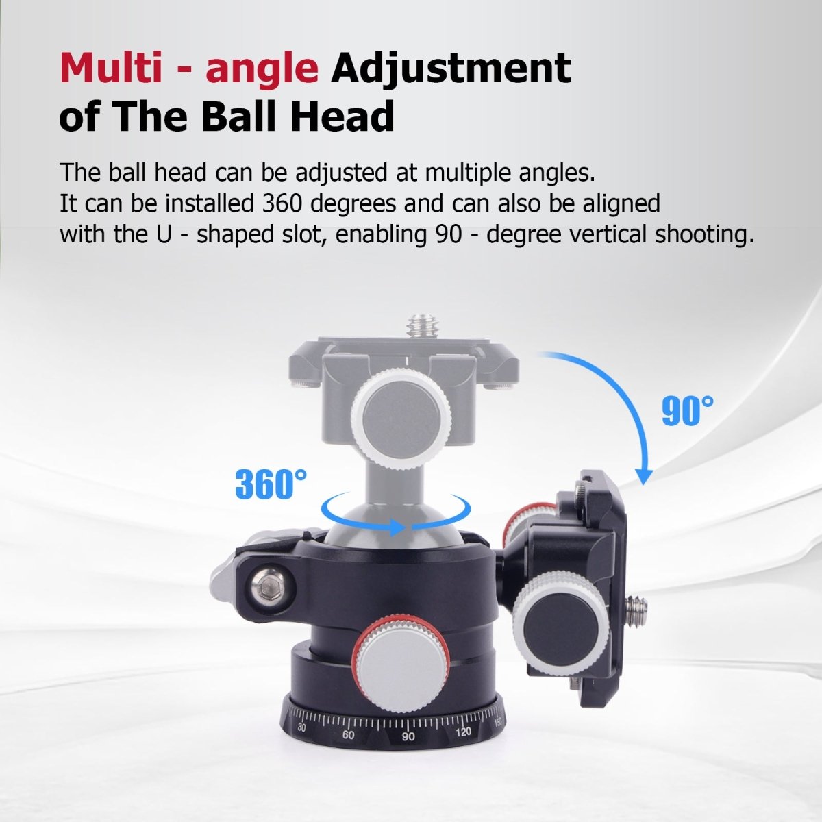 CAME - TV 360° Aluminum Panoramic Ball Head with Arca - Swiss Plate - CAME - TV
